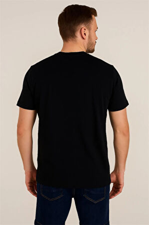 BİSİKLET YAKA DDF BASKI SİYAH