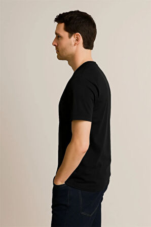 SİYAH BİSİKLET YAKA T-SHIRT – SÜPREME
