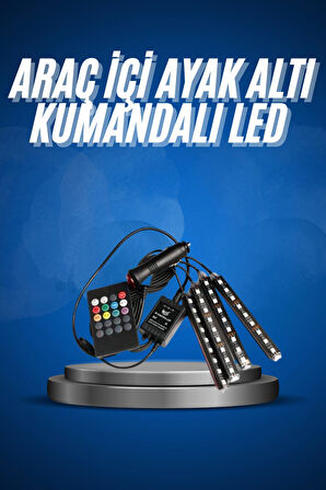 Renkli Işıklı Araç Ayak Altı LED Seti