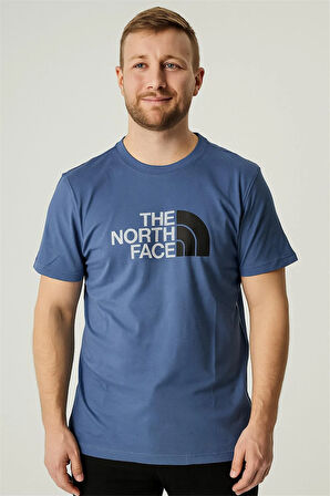 BİSİKLET YAKA TSHİRT MAVİ THENORTHFACE