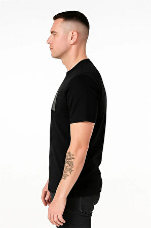 BİSİKLET YAKA TSHİRT SİYAH THENORTHFACE