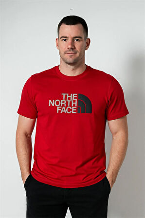 BİSİKLET YAKA TSHİRT KIRMIZI THENORTHFACE