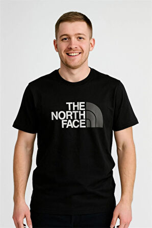 BİSİKLET YAKA TSHİRT SİYAH THENORTHFACE