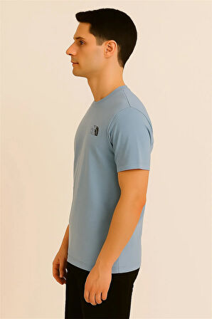 BEBE MAVİSİ BİSİKLET YAKA T-SHIRT – SÜPREME THENORTHFACE