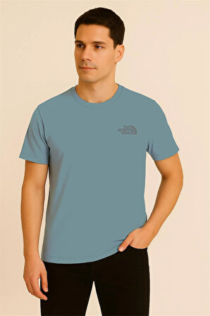 SU YEŞİLİ BİSİKLET YAKA T-SHIRT – SÜPREME THENORTHFACE