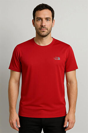 BİSİKLET YAKA ERKEK T-SHİRT KIRMIZI THENORTHFACE