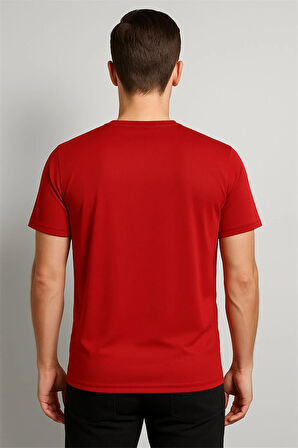 BİSİKLET YAKA ERKEK T-SHİRT KIRMIZI THENORTHFACE