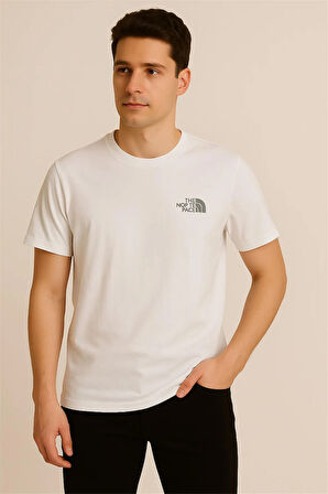 BEYAZ BİSİKLET YAKA T-SHIRT – SÜPREME THENORTHFACE