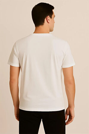 BEYAZ BİSİKLET YAKA T-SHIRT – SÜPREME THENORTHFACE