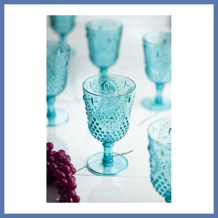 Bezos Akrilik Aquamarin Tekli Kadeh & Su Meşrubat Kahve Yanı Bardağı 450 ml ( Cam Değildir ) AANOVA