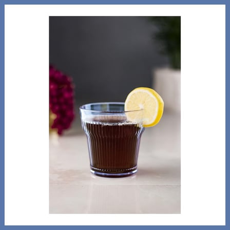 Bezos Akrilik Lacivert Tekli Kısa Bardak & Su Meşrubat Kahve Yanı Bardağı 300 ml ( Cam Değildir ) AANOVA