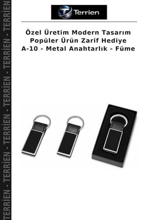 Özel Üretim Modern Tasarım Popüler Ürün Zarif Hediye A-10 - Metal Anahtarlık - Füme