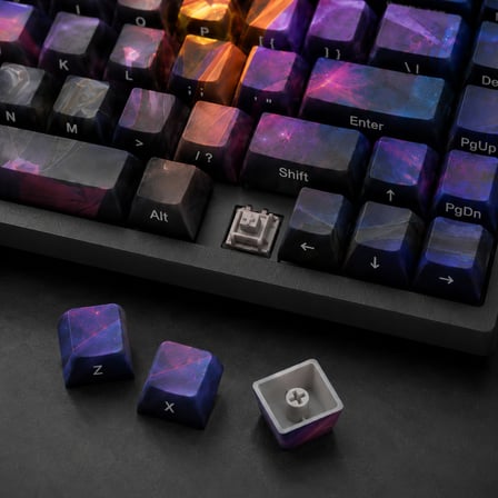 Özel LoL Odyssey Aatrox 68 Tuş PBT Cherry Profil Boya Süblimasyon Yan Baskılı Mekanik Klavye Keycaps Seti