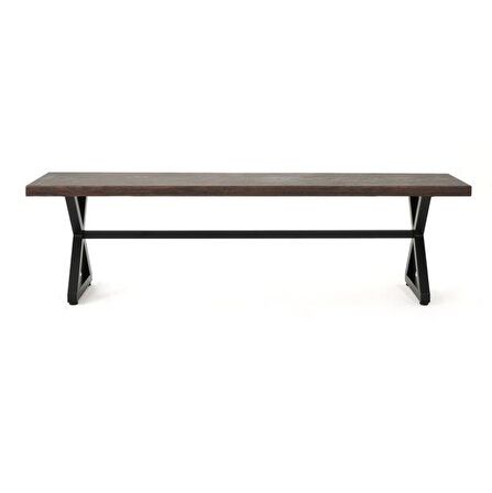 Metal Tasarım Bench Ahşaplı Dış Mekan Bankı