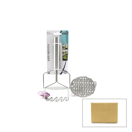 YAY ŞEKİL - ZİGZAG METAL SAPLI METAL PATATES EZİCİ (5671) gotlthmngoxx