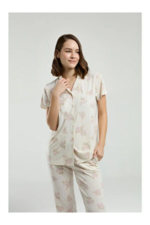 Kadın Gömlek Pijama Takımı-9007