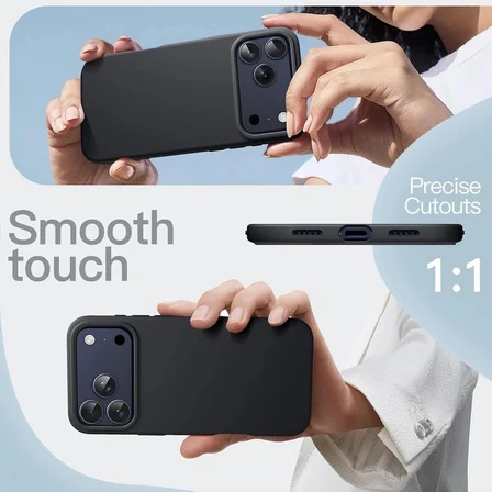 Abatech iPhone 17 Pro Max Siyah Lansman Kılıf