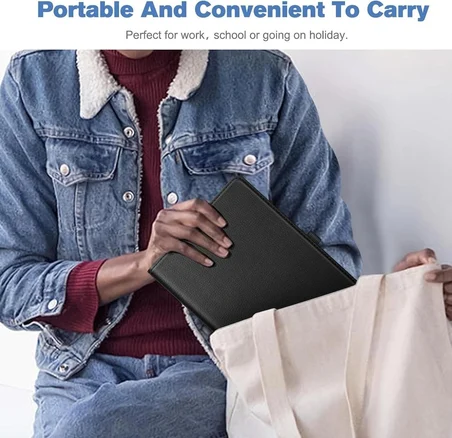 Abatech Samsung Tab A11 Siyah Katlanabilir Lansman Kılıf