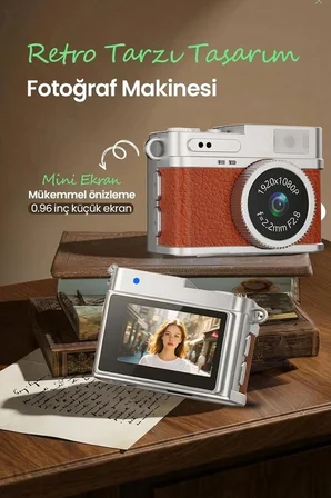 Abatech Mini Dijital Kamera Selfie Video Vlog Kamerası Mini Anahtarlık 1080P