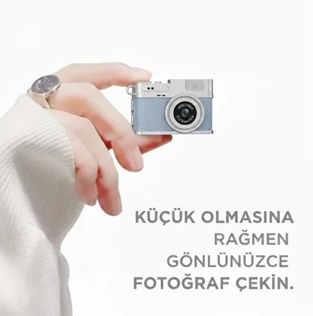 Abatech Mini Dijital Kamera Selfie Video Vlog Kamerası Mini Anahtarlık 1080P
