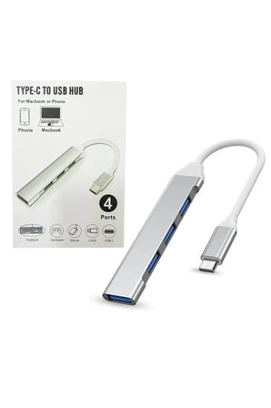 Abatech Type-C 4 Port USB 3.0 Laptop Telefon Uyumlu Çoklayıcı Hub