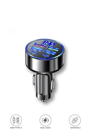 Abatech Hızlı Araç Şarj Cihazı USB Type-C Destekli 66W G19 Siyah