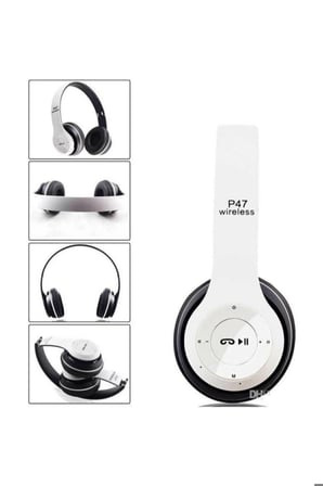 VİVO Y21 - VİVO Y21S - VİVO Y22S UYUMLU P47 BEYAZ KABLOSUZ BLUETOOTH KULAKLIK