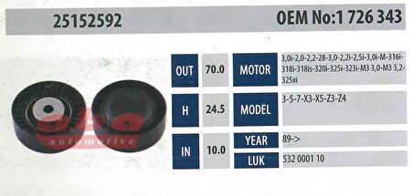 ABA 25152592 Gergi Rulmanı