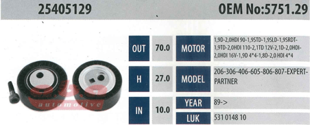 ABA 25405129 Gergi Rulmanı