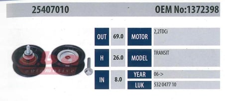 ABA 25407010 Gergi Rulmanı