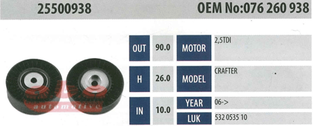 ABA 25500938 Gergi Rulmanı