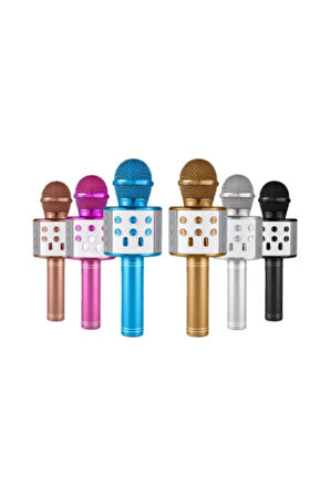Ws-858 Karaoke Bluetooth Kablosuz Mikrofon Hoparlör