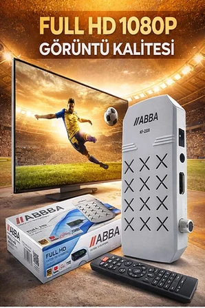 ABBA KF-2500 Full HD Mini Uydu Alıcı Youtube IPTV WiFi Destekli USB HDMI 1080p + WiFi Anten