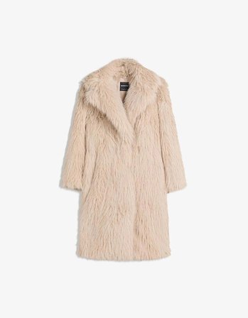 ALLBUCKS BERSHKA UZUN SUNİ KÜRK KABAN ABBRS3769