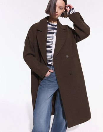 ALLBUCKS BERSHKA DÜŞÜK OMUZLU UZUN KABAN ABBRS3774