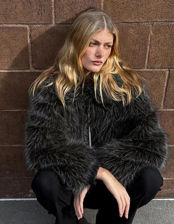 ALLBUCKS BERSHKA SUNİ KÜRK FERMUARLI CEKET MONT ABBRS3778