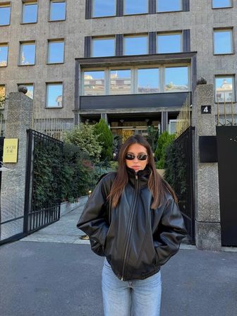 ALLBUCKS BERSHKA OVERSİZE ÇİFT TARAFLI SUNİ DERİ CEKET MONT KABAN ABBRS3785