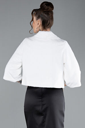 Kapri Kol Kürk Görünümlü Abiye Ceket ABC003