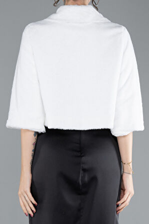 Kapri Kol Kürk Görünümlü Abiye Ceket ABC003