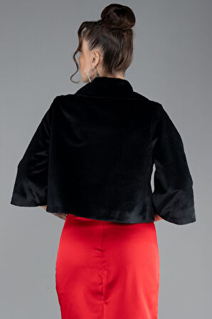 Kapri Kol Kürk Görünümlü Abiye Ceket ABC003