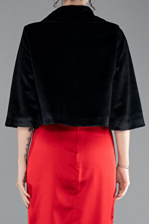 Kapri Kol Kürk Görünümlü Abiye Ceket ABC003