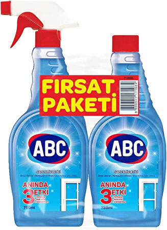 ABC Cam Temizleyici Promosyonlu Paket (1+1) 750 ml