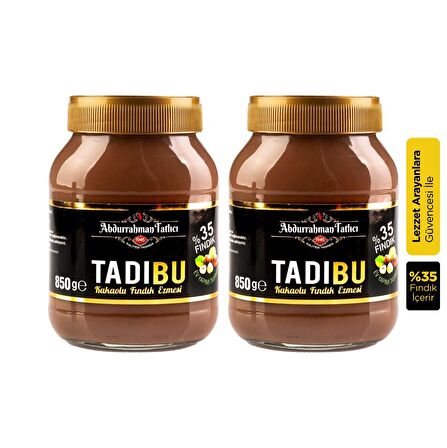 Tadıbu Kakaolu Fındık Ezmesi 850gr 2'li %35 Fındık İçerir