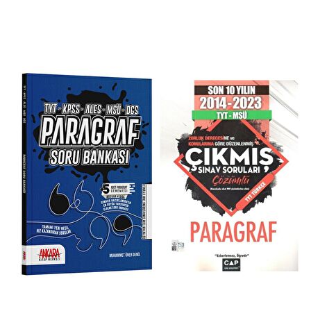 AKM Paragraf Soru Bankası ve Çap TYT Son 10 Yıl Çıkmış Sorular Seti 2 Kitap