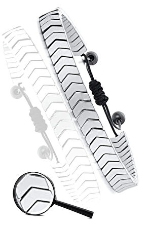 Sertifikalı Gümüş Renk Çavuş Hematit Taşı Bileklik