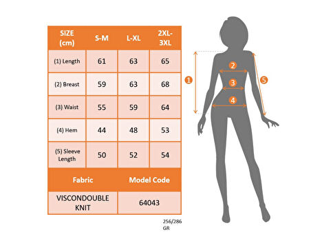 JANES Kadın Uzun Kollu Bisiklet Yaka Viskon Iki Iplik Bluz