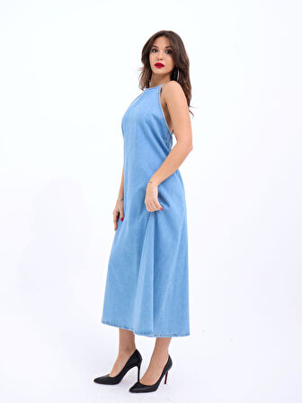 JANES 6771 KOT ELBİSE-MAVİ