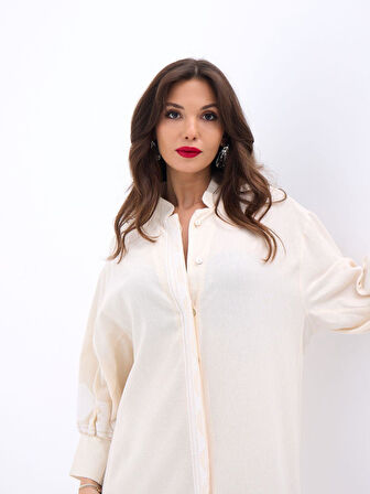 JANES 5758 ELBİSE-BEJ