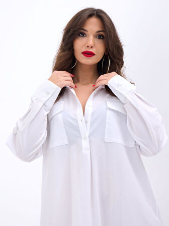JANES 5855 ELBİSE-BEYAZ
