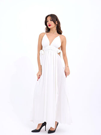 JANES 6886 ELBİSE-EKRU